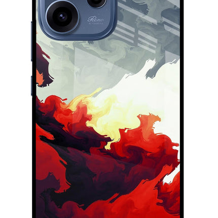 Fire Cloud Oppo Reno15c 5G Glass Case Back Cover by Casekaro