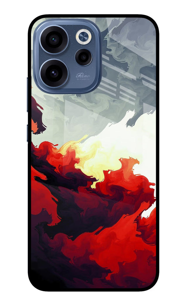 Fire Cloud Oppo Reno15c 5G Glass Case Back Cover by Casekaro