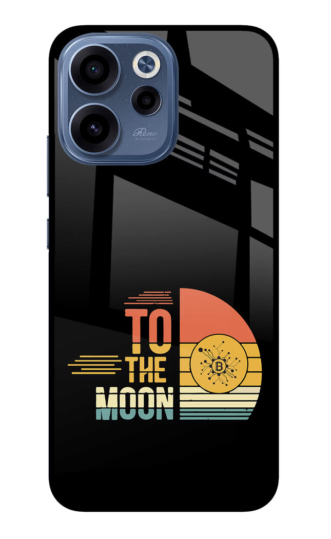 To the Moon Oppo Reno15c 5G Glass Case Back Cover by Casekaro
