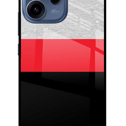 Tri Color Pattern Oppo Reno15c 5G Glass Case Back Cover by Casekaro