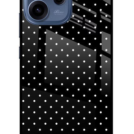 White Dots Oppo Reno15c 5G Glass Case Back Cover by Casekaro
