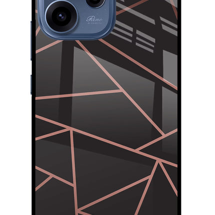 Geometric Pattern Oppo Reno15c 5G Glass Case Back Cover by Casekaro