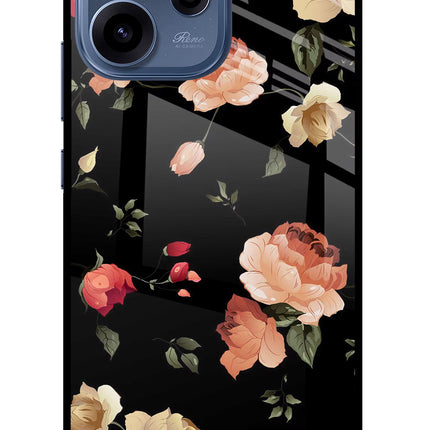 Flowers Oppo Reno15c 5G Glass Case Back Cover by Casekaro