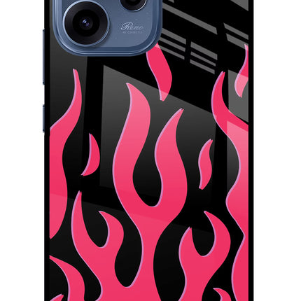 Fire Flames Oppo Reno15c 5G Glass Case Back Cover by Casekaro