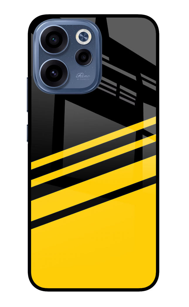 Yellow Shades Oppo Reno15c 5G Glass Case Back Cover by Casekaro