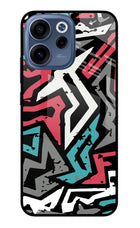 Geometric Graffiti Oppo Reno15c 5G Glass Case Back Cover by Casekaro