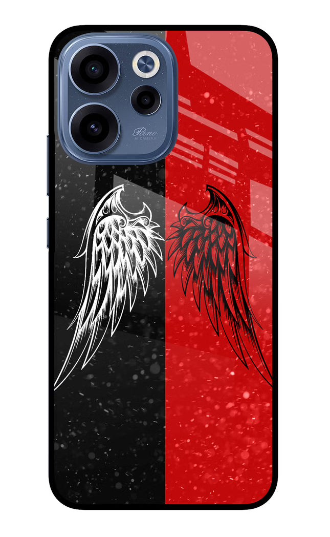Wings Oppo Reno15c 5G Glass Case Back Cover by Casekaro