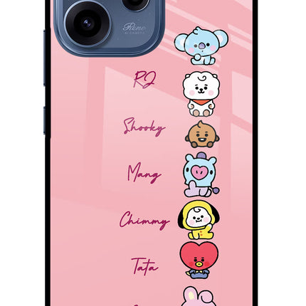 BTS names Oppo Reno15c 5G Glass Case Back Cover by Casekaro