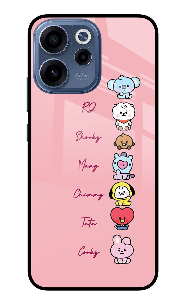 BTS names Oppo Reno15c 5G Glass Case Back Cover by Casekaro