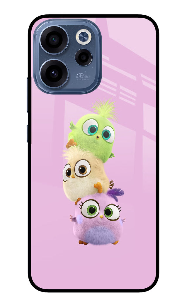 Cute Little Birds Oppo Reno15c 5G Glass Case Back Cover by Casekaro