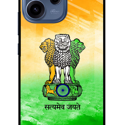 Satyamev Jayate Flag Oppo Reno15c 5G Glass Case Back Cover by Casekaro