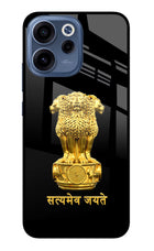 Satyamev Jayate Golden Oppo Reno15c 5G Glass Case Back Cover by Casekaro