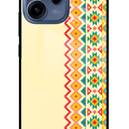 Ethnic Seamless Oppo Reno15c 5G Glass Case Back Cover by Casekaro