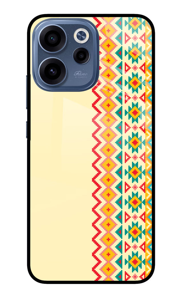 Ethnic Seamless Oppo Reno15c 5G Glass Case Back Cover by Casekaro