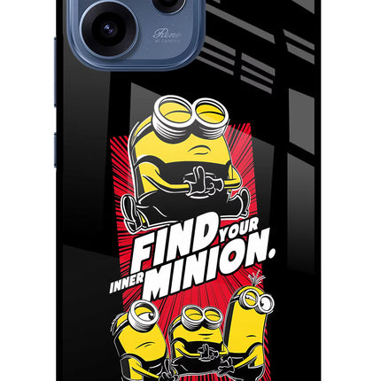 Find your inner Minion Oppo Reno15c 5G Glass Case Back Cover by Casekaro