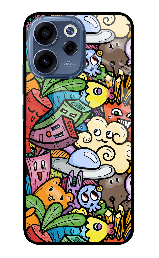 Veggie Doodle Oppo Reno15c 5G Glass Case Back Cover by Casekaro