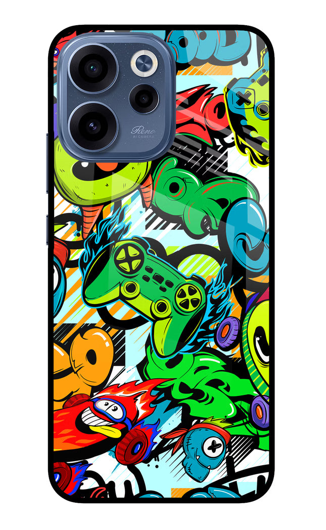 Game Doodle Oppo Reno15c 5G Glass Case Back Cover by Casekaro