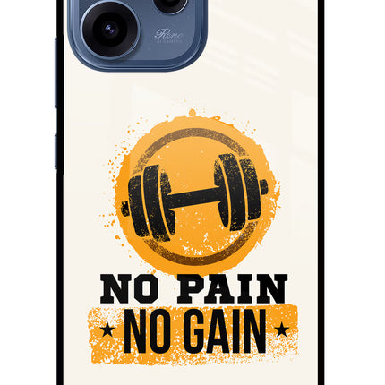 No Pain No Gain Oppo Reno15c 5G Glass Case Back Cover by Casekaro