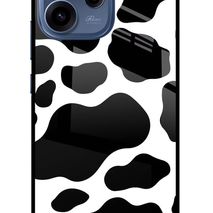 Cow Spots Oppo Reno15c 5G Glass Case Back Cover by Casekaro