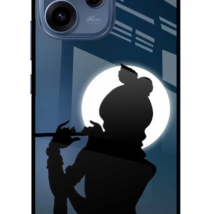 Shri Krishna Silhouette Oppo Reno15c 5G Glass Case Back Cover by Casekaro