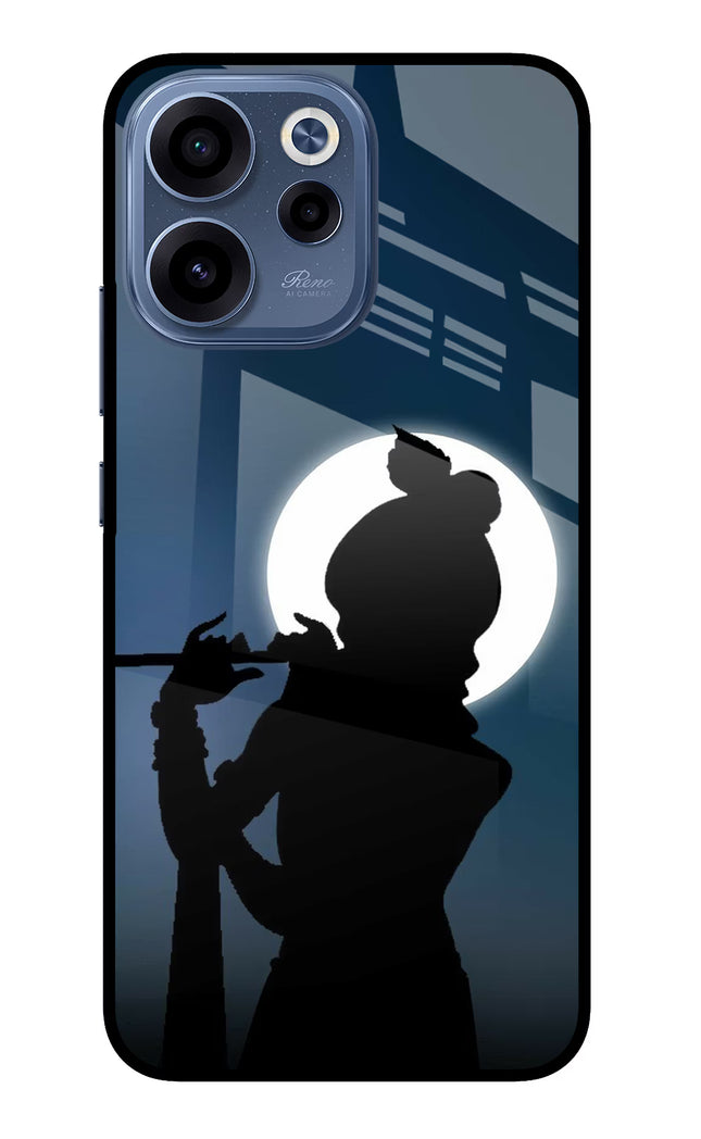 Shri Krishna Silhouette Oppo Reno15c 5G Glass Case Back Cover by Casekaro