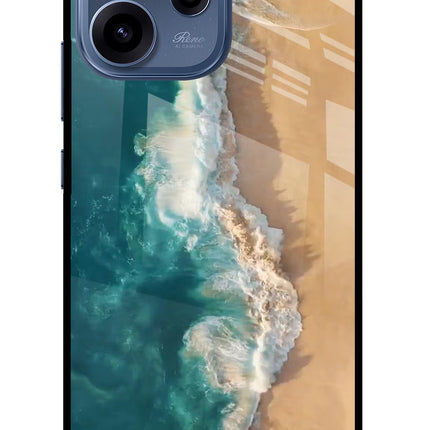 Ocean Beach Oppo Reno15c 5G Glass Case Back Cover by Casekaro