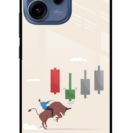 Bull Trading Momentum Oppo Reno15c 5G Glass Case Back Cover by Casekaro