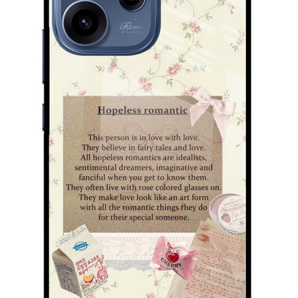 Hopeless Romantic Oppo Reno15c 5G Glass Case Back Cover by Casekaro