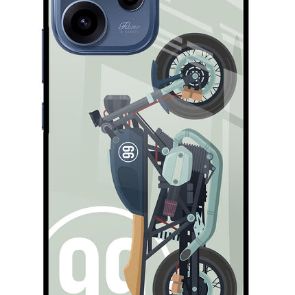 Classic Cafe Racer 99 Oppo Reno15c 5G Glass Case Back Cover by Casekaro