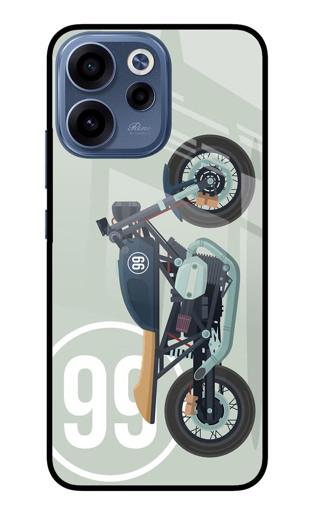 Classic Cafe Racer 99 Oppo Reno15c 5G Glass Case Back Cover by Casekaro