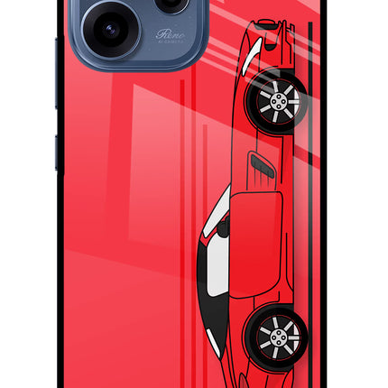 Red Velocity Oppo Reno15c 5G Glass Case Back Cover by Casekaro
