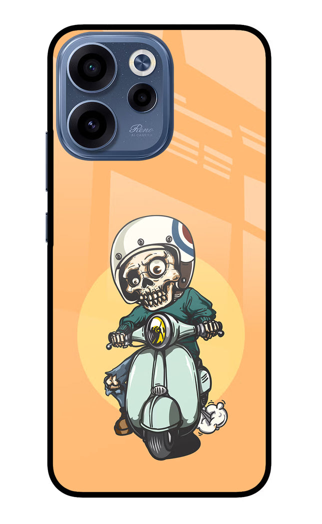 Undead Biker Oppo Reno15c 5G Glass Case Back Cover by Casekaro