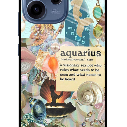Aquarius Zodiac Oppo Reno15c 5G Glass Case Back Cover by Casekaro