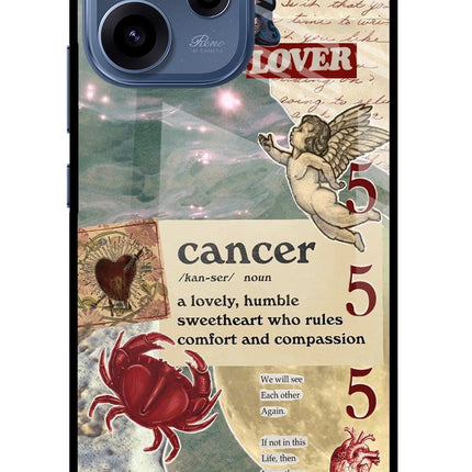Cancer Zodiac Oppo Reno15c 5G Glass Case Back Cover by Casekaro