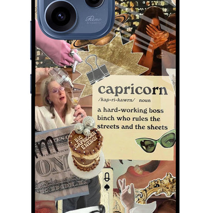 Capricorn Zodiac Oppo Reno15c 5G Glass Case Back Cover by Casekaro