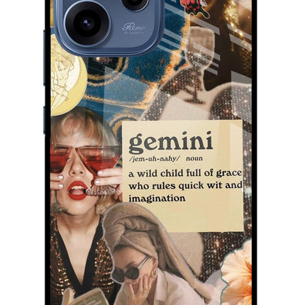 Gemini Zodiac Oppo Reno15c 5G Glass Case Back Cover by Casekaro