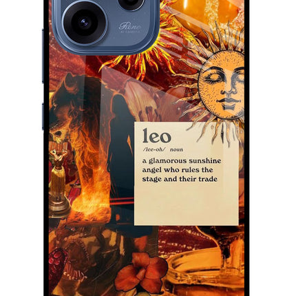 Leo Zodiac Oppo Reno15c 5G Glass Case Back Cover by Casekaro