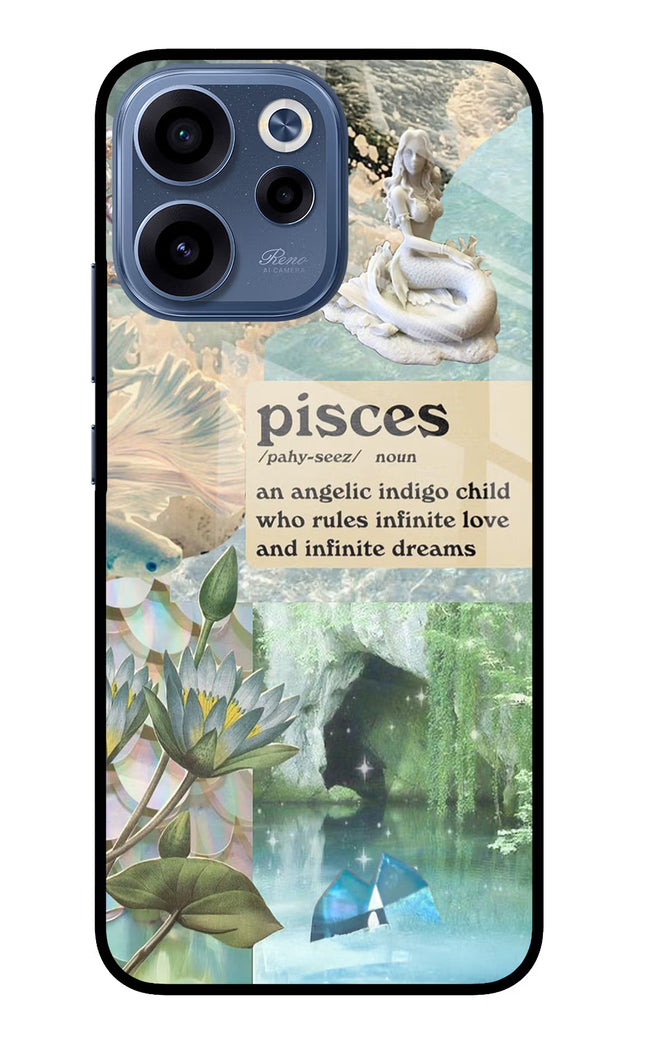 Pisces Zodiac Oppo Reno15c 5G Glass Case Back Cover by Casekaro