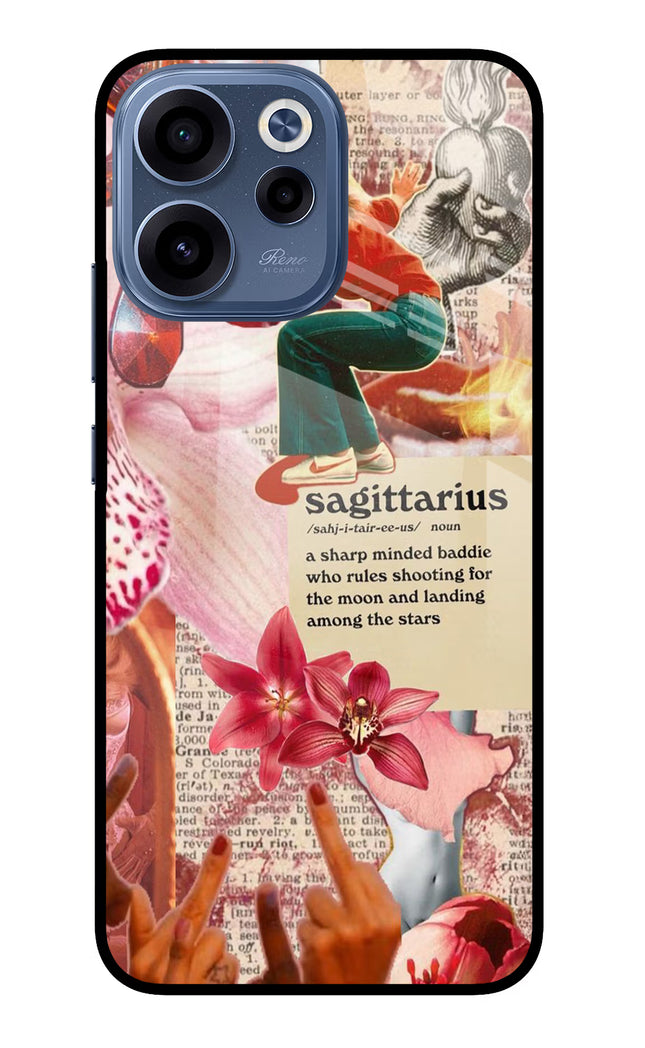 Sagittarius Zodiac Oppo Reno15c 5G Glass Case Back Cover by Casekaro