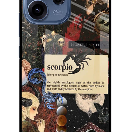 Scorpio Zodiac Oppo Reno15c 5G Glass Case Back Cover by Casekaro