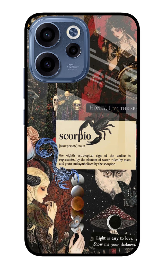 Scorpio Zodiac Oppo Reno15c 5G Glass Case Back Cover by Casekaro