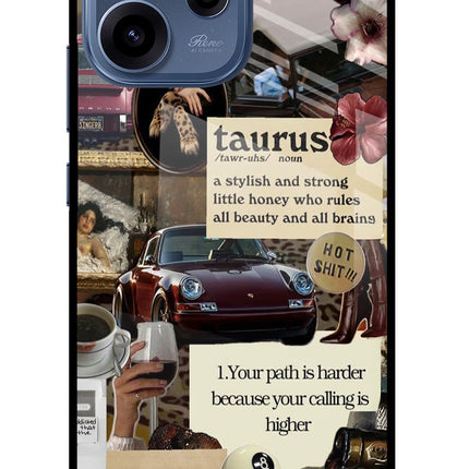 Taurus Zodiac Oppo Reno15c 5G Glass Case Back Cover by Casekaro