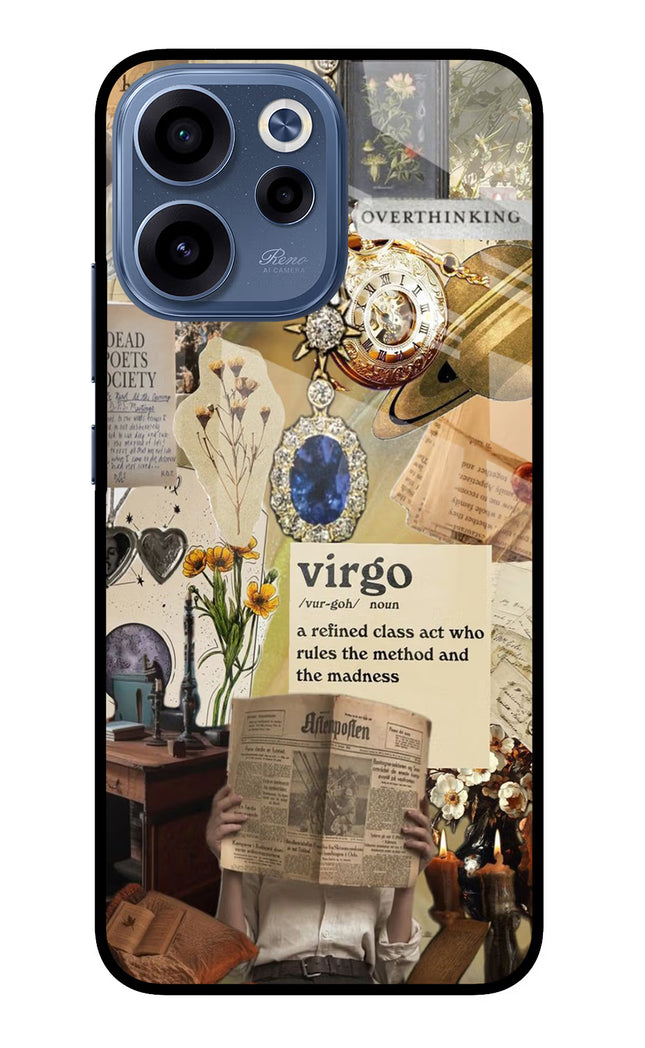 Virgo Zodiac Oppo Reno15c 5G Glass Case Back Cover by Casekaro