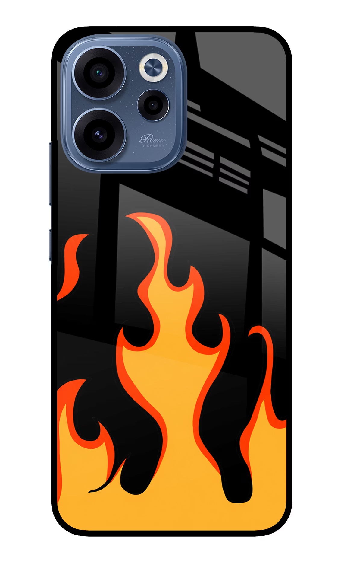 Fired Up – Black Oppo Reno15c 5G Glass Case