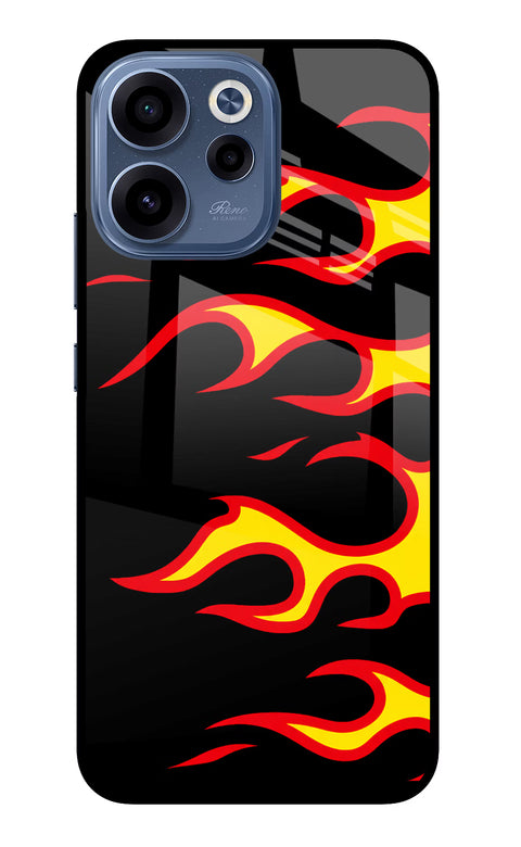 Side Sweep Flames Oppo Reno15c 5G Glass Case