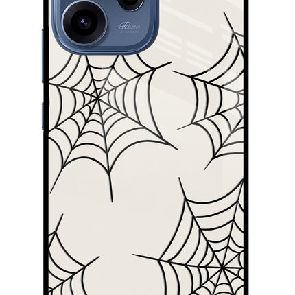 Spider Web Oppo Reno15c 5G Glass Case Back Cover by Casekaro