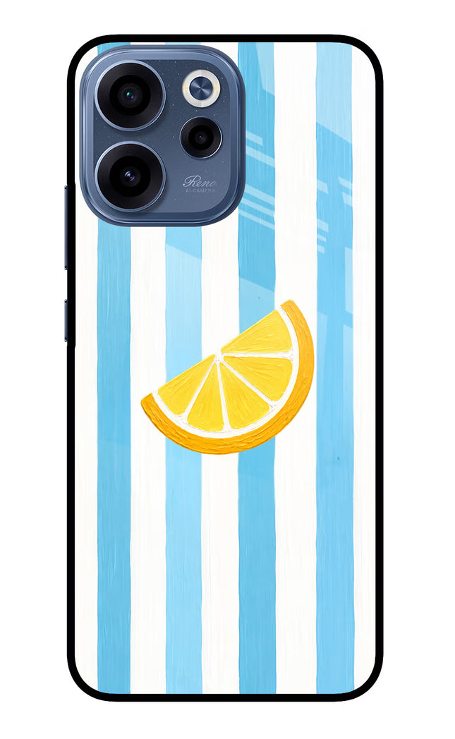 Summer Lemon Oppo Reno15c 5G Glass Case Back Cover by Casekaro
