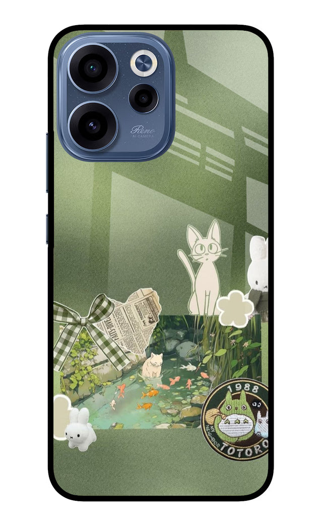 Aesthetic anime Oppo Reno15c 5G Glass Case Back Cover by Casekaro