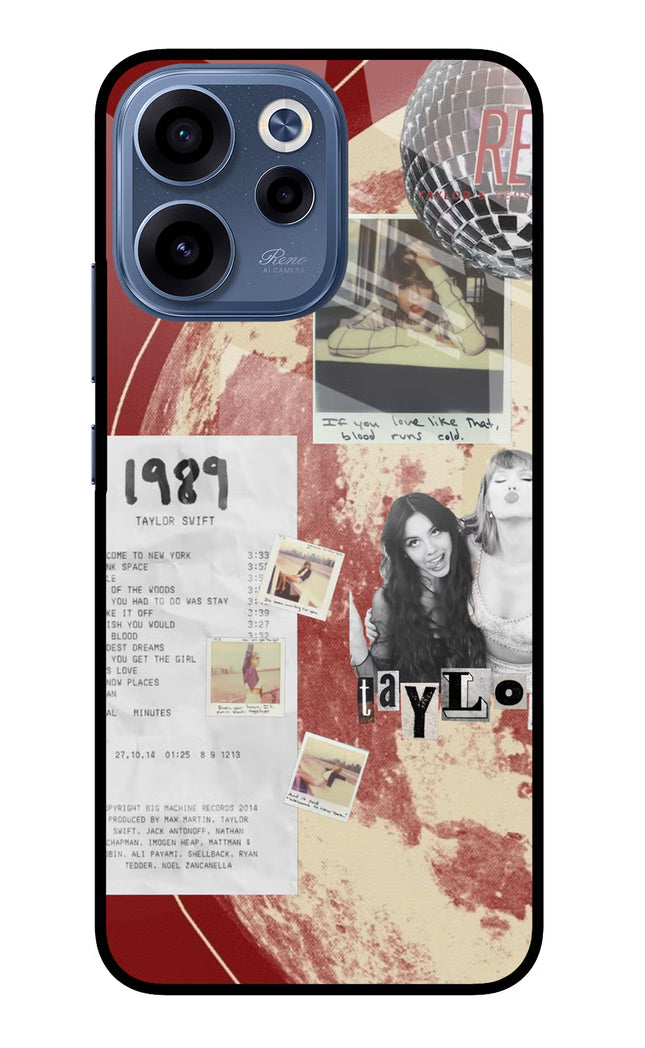 Taylor Swift Oppo Reno15c 5G Glass Case Back Cover by Casekaro