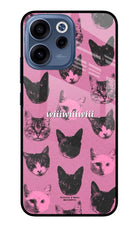 Pink Cats Oppo Reno15c 5G Glass Case Back Cover by Casekaro